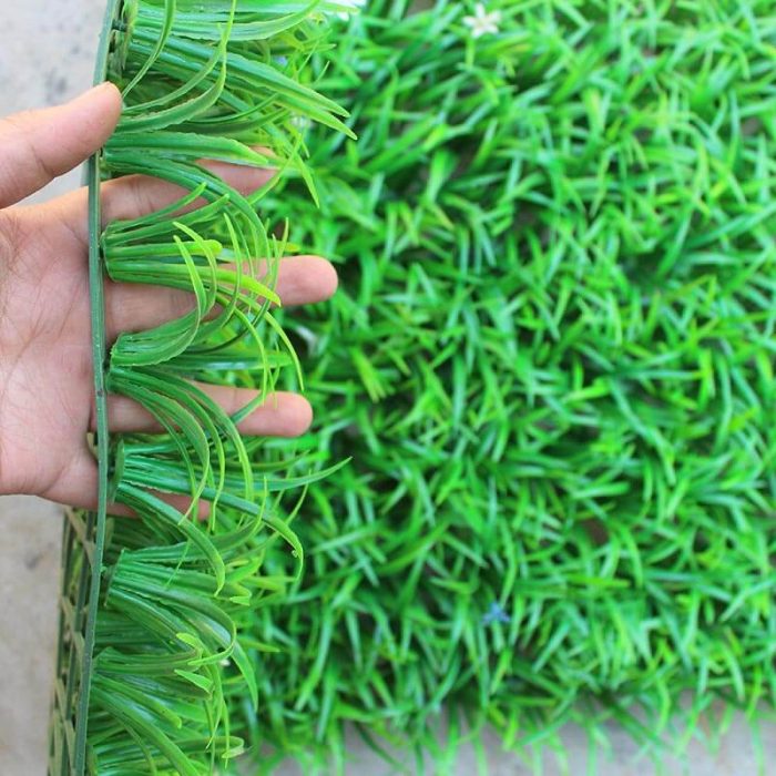 artificial grass wall panel with flowers