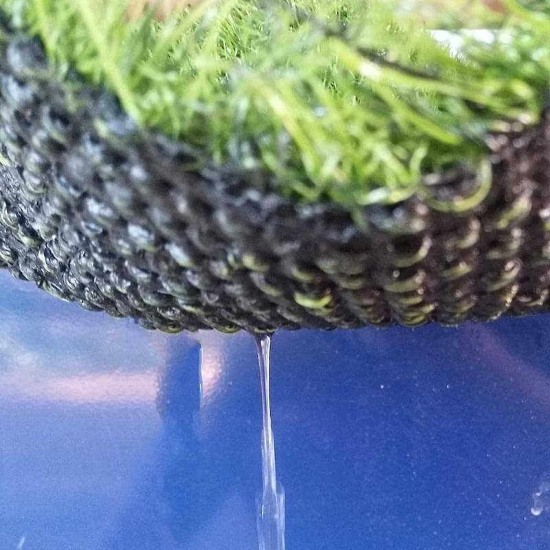 fake grass water draining