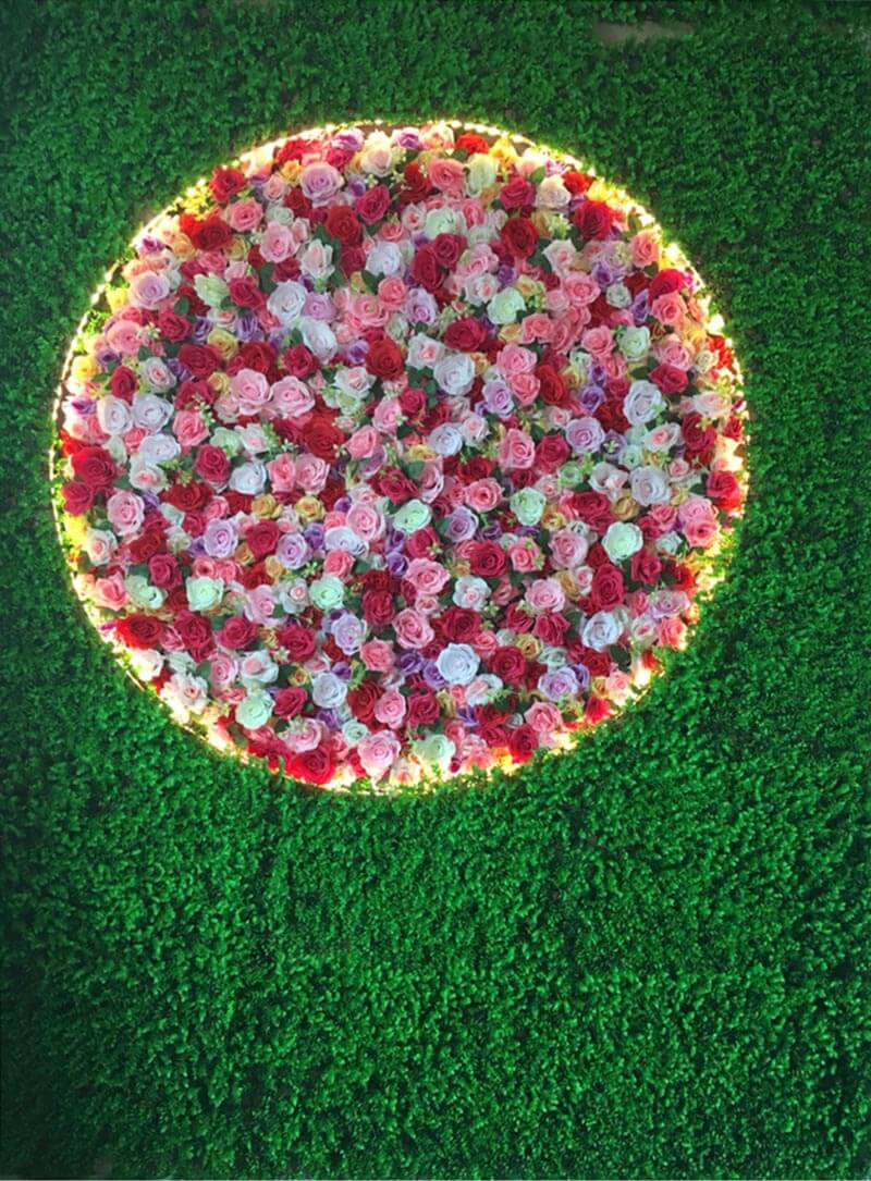 artificial flower backdrop