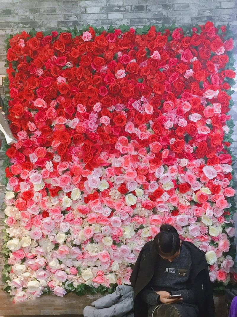 artificial flower wall